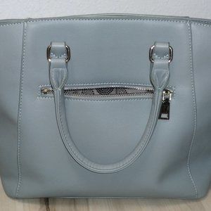 Moda Luxe Satchel Light Blue Handbag Purse